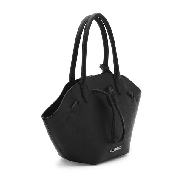 Grained Leather Drawstring Tote Bag 6 Image