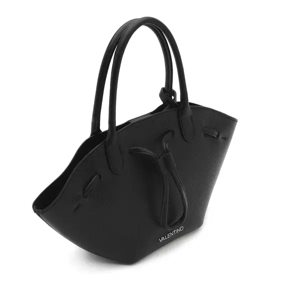 Grained Leather Flared Tote Bag 2 Image
