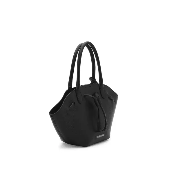 Grained Leather Flared Tote Bag 3 Image