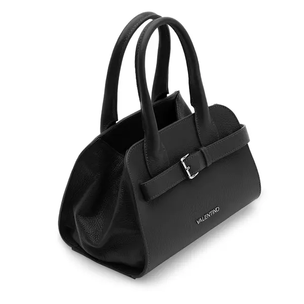 Grained Leather Buckle Handbag 2 Image