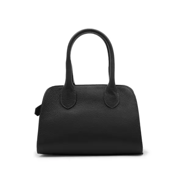 Grained Leather Buckle Handbag 4 Image