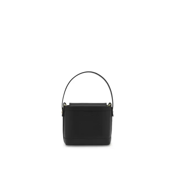 Grained Leather Flap Mini Handbag with Crossbody Strap 4 Image