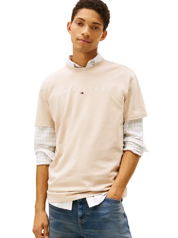 Linear Logo Embroidery Short Sleeve T-shirt 2 Image