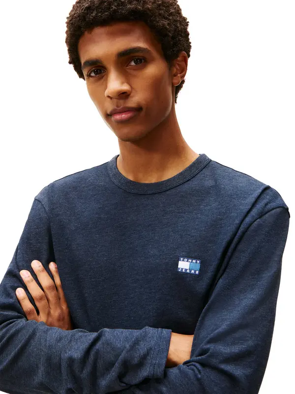 Tonal Tommy Badge Long Sleeve T-Shirt 1 Image