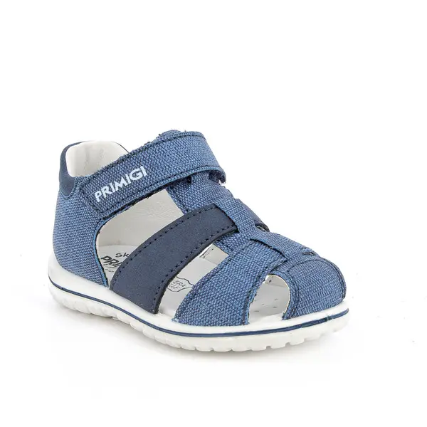 Baby Boy Leather & Suede Fisherman Sandals with Hook-and-Loop Strap 2 Image