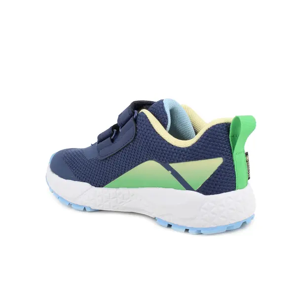 Kids Boys Gore-Tex Waterproof Sneakers with Double Hook-and-Loop Straps and Green Accents 2 Image