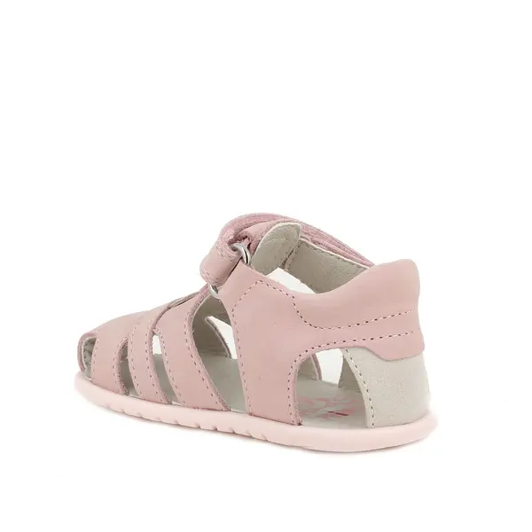Baby Girl Suede Fisherman Sandals with Hook-and-Loop Strap 2 Image