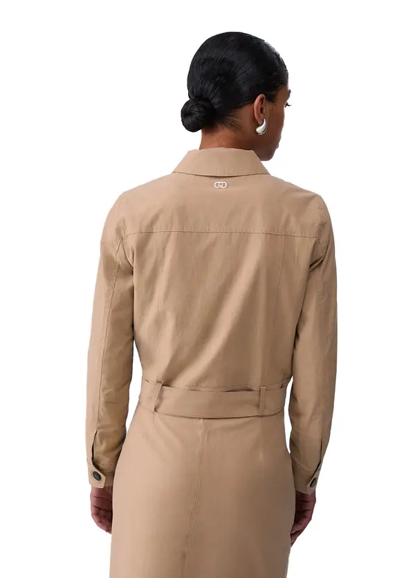 Light Tencel Jacket With Belt 1 Image