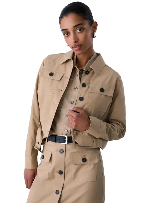 Light Tencel Jacket With Belt 3 Image