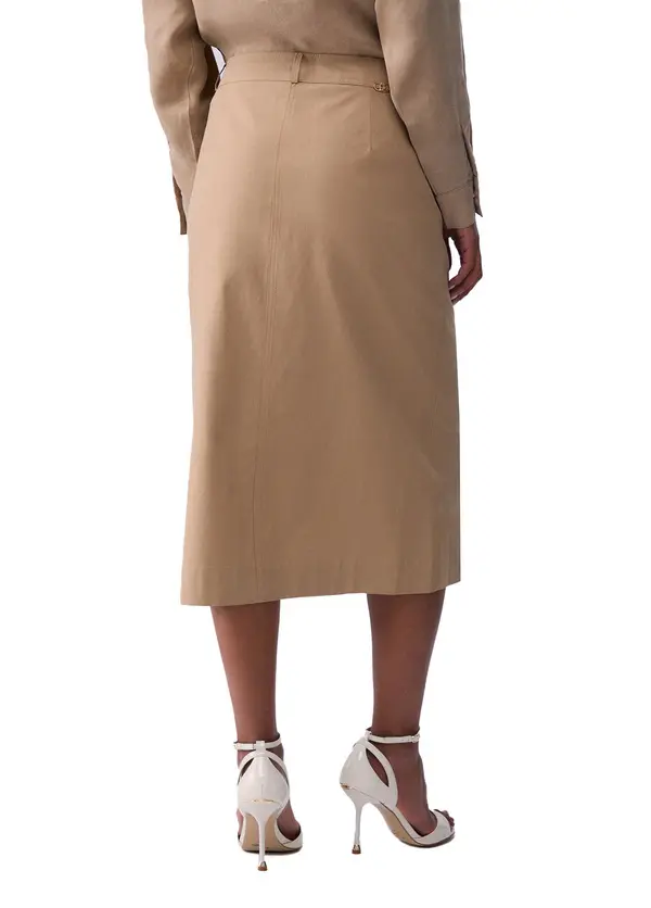 Tencel Midi Skirt With Buttons 2 Image