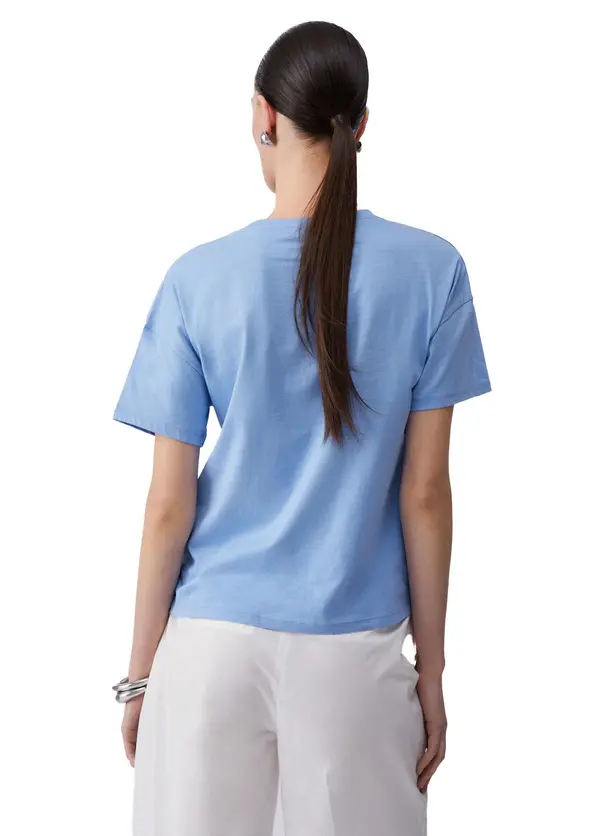 Cotton Short Sleeve T-Shirt With Patch 2 Image
