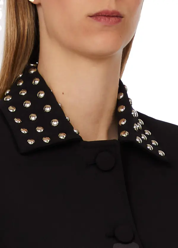 Short Crepe Jacket With Studs 4 Image