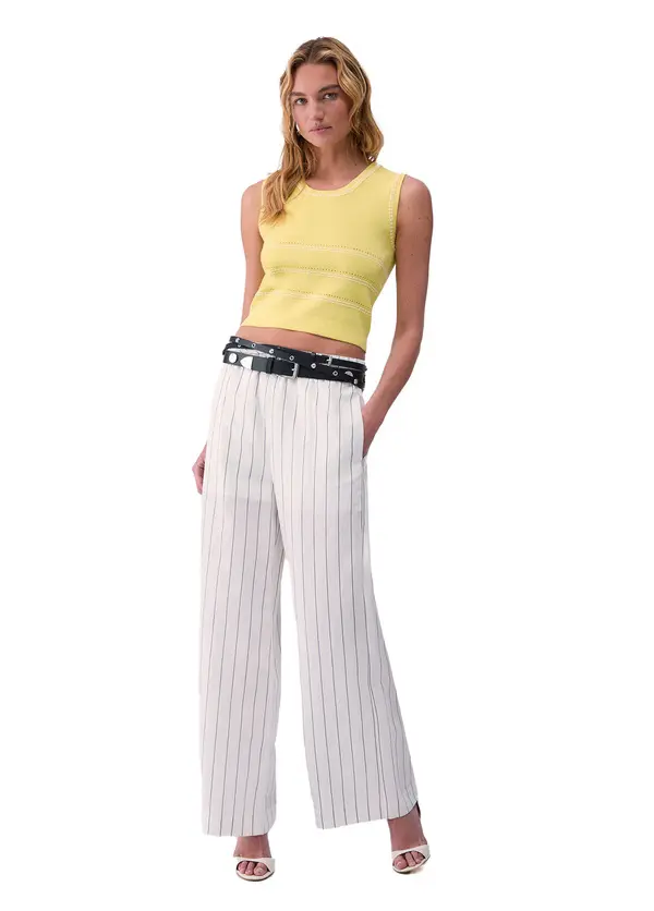 Viscose-Blend Knit Sleeveless Top 2 Image