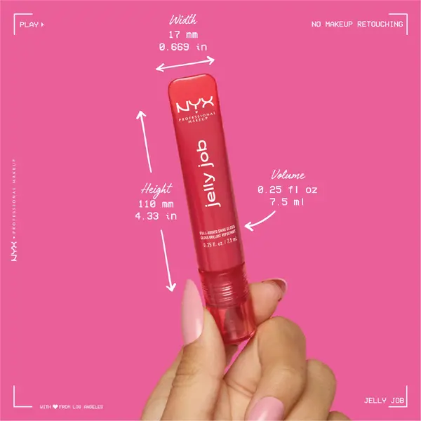 Jelly Job Lip Gloss, Lip Tint Gloss with Full-Bodied, Smoothing, and Hyper-Glossy Shine 4 Image