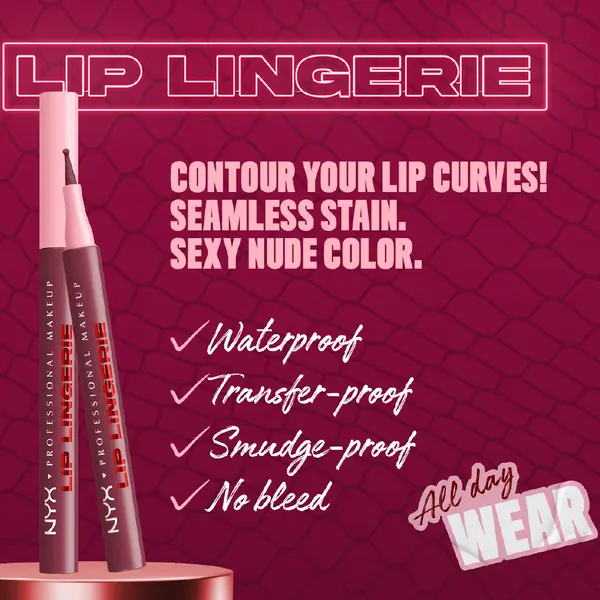 Lip Lingerie Liner Stain, Seamless Make Up with All-Day Stain, Waterproof Lip Stain Finish 11 Image