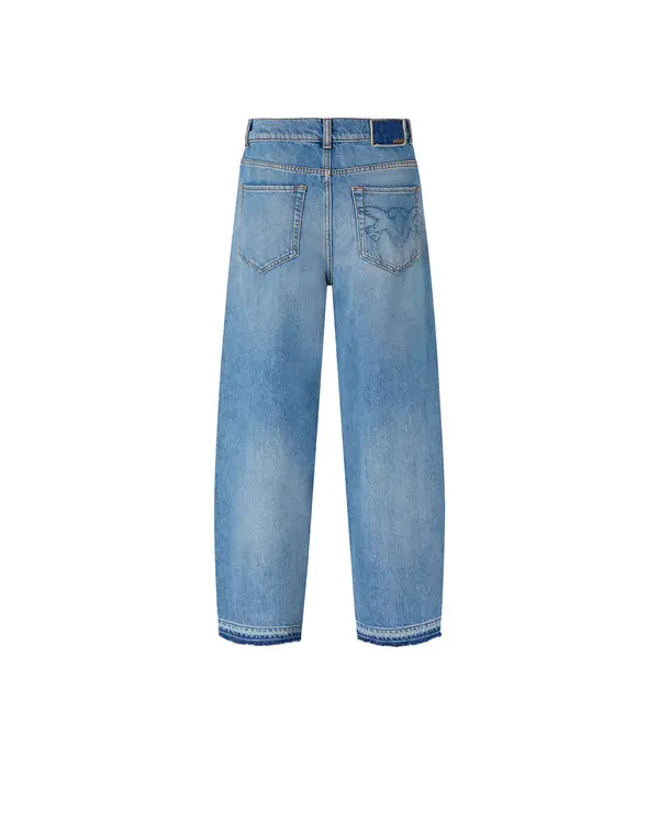 Low Waist Balloon-Fit Jeans With Fading 1 Image