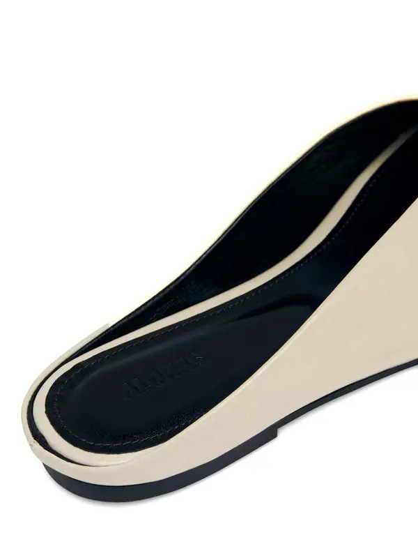 Leather Tabi Peep-Toe Flat Mule 2 Image