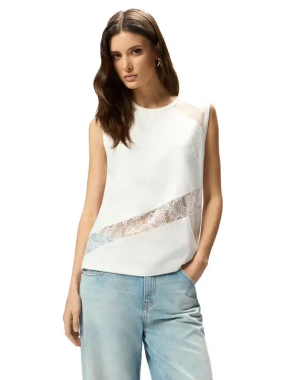Sleeveless Top With Lace Details 2 Image