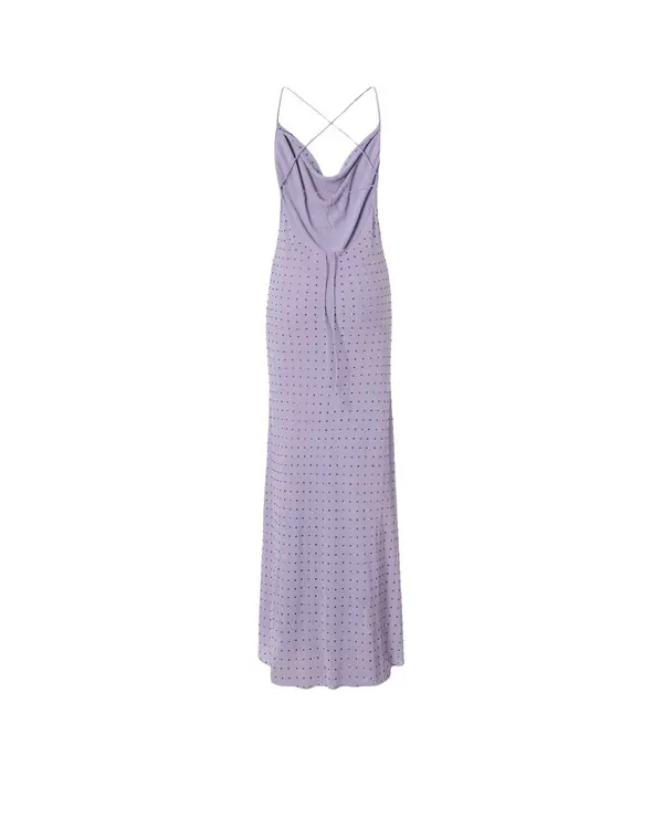 Long Slip Dress With Rhinestones 1 Image