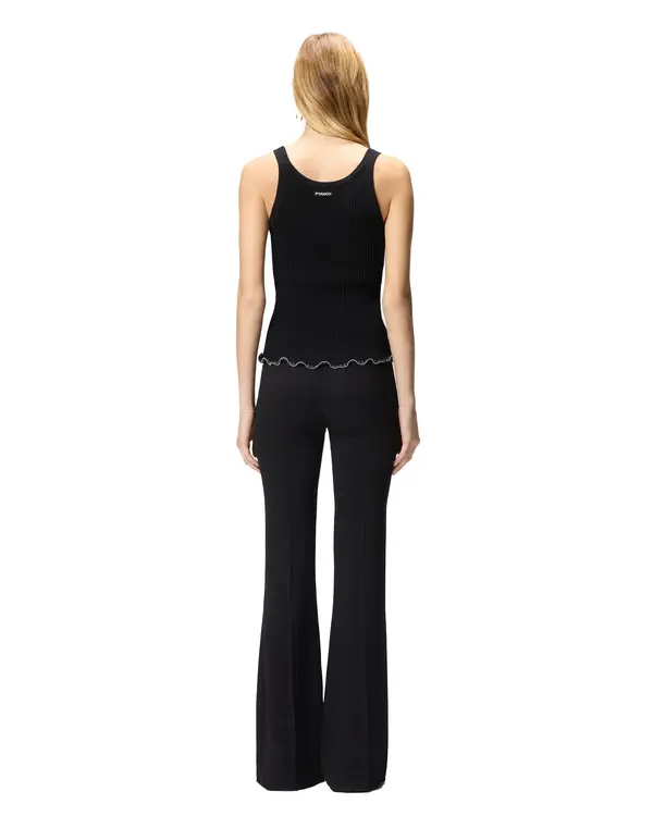Ribbed Vest Top With Logo 3 Image