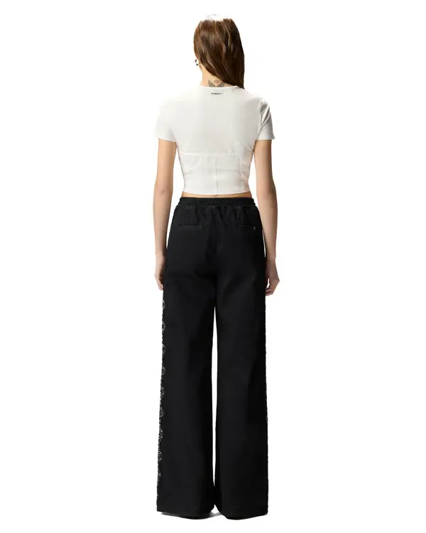 Denim Jeans With Lace Side Band 2 Image