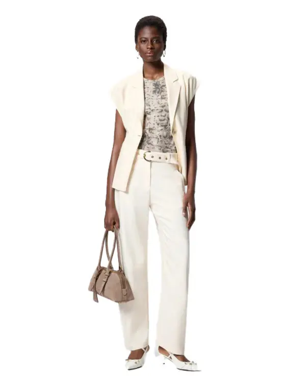 Sleeveless Rustic-Effect Jacket 2 Image