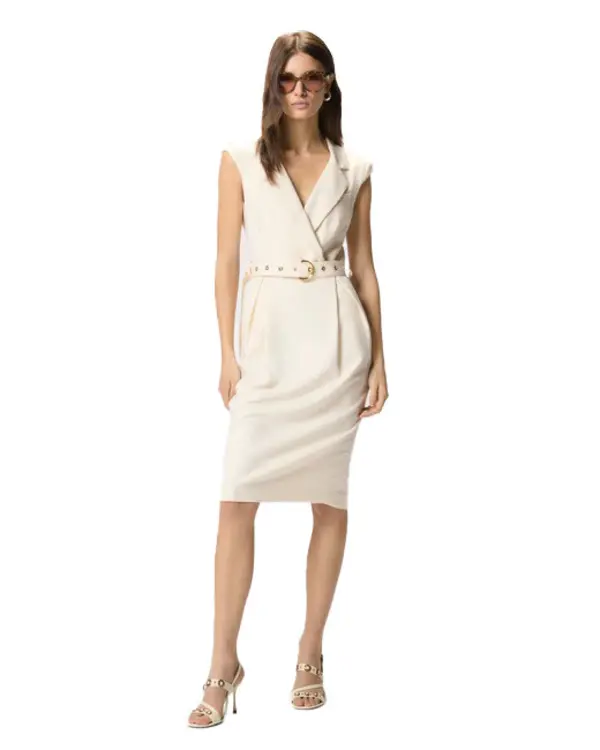 Midi Wrap Dress With Belt 2 Image