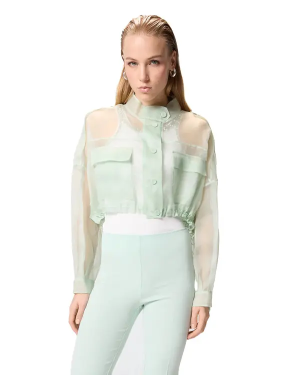 Silk Organza Cropped Jacket 2 Image