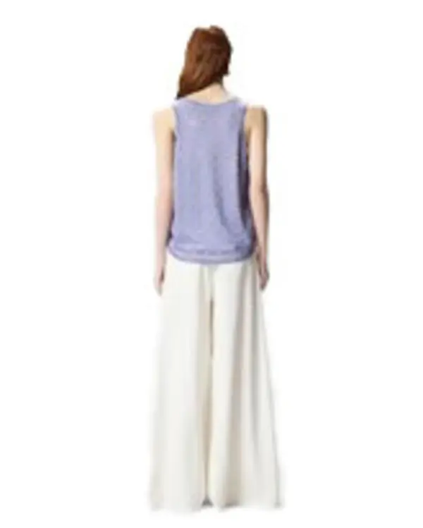 Mesh Tank Top with Mirror Sequins 1 Image