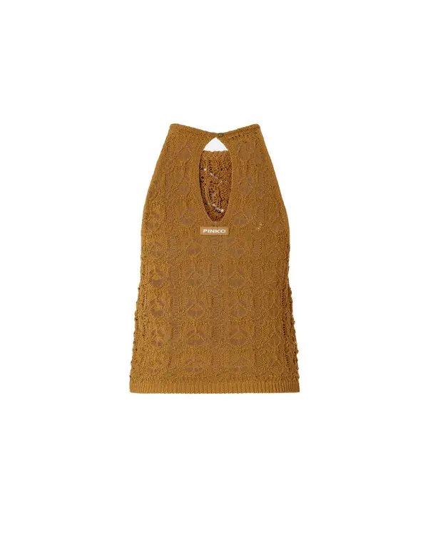 Crochet-Effect Top With Appliqué Flowers
 1 Image