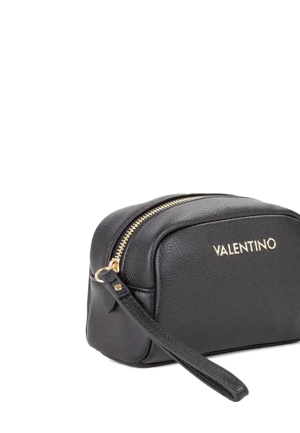 Pebbled Leather Dome Wristlet Pouch Bag 2 Image