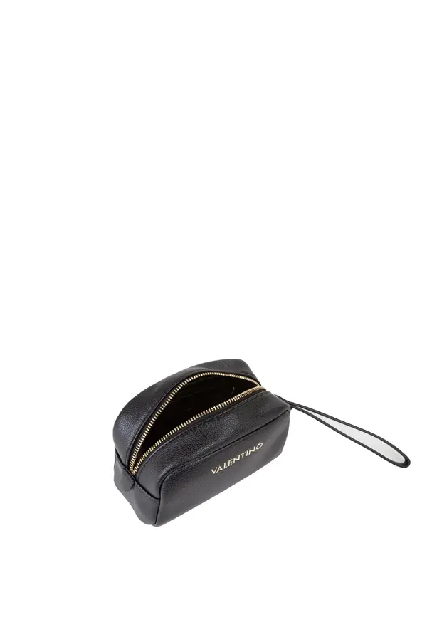 Pebbled Leather Dome Wristlet Pouch Bag 3 Image