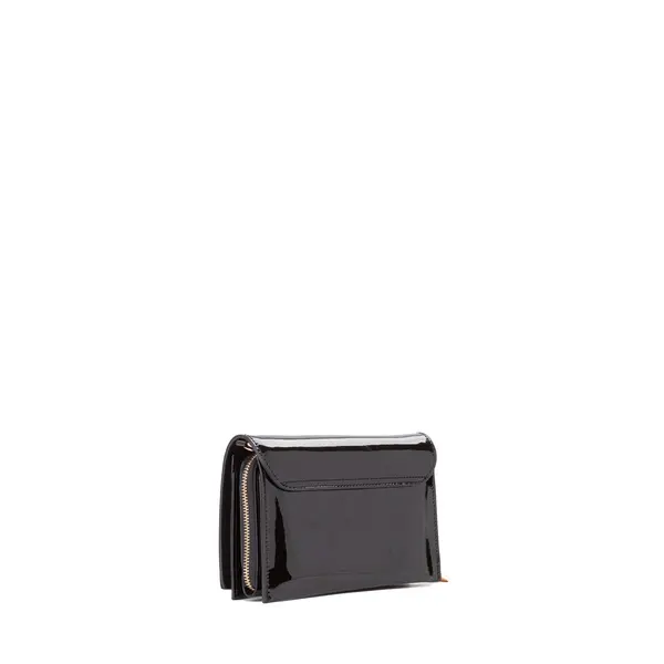 Patent Leather Wallet-on-Chain Crossbody Bag with Gold-Tone Logo Hardware 2 Image