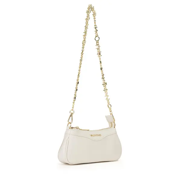 Grained Leather Crossbody Bag with Gold-Tone Logo Letter Chain Strap 1 Image