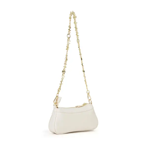 Grained Leather Crossbody Bag with Gold-Tone Logo Letter Chain Strap 2 Image