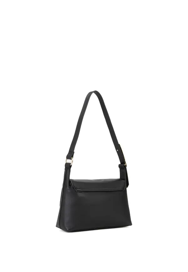 Leather Flap Shoulder Bags with Gold-Tone Logo Hardware 2 Image