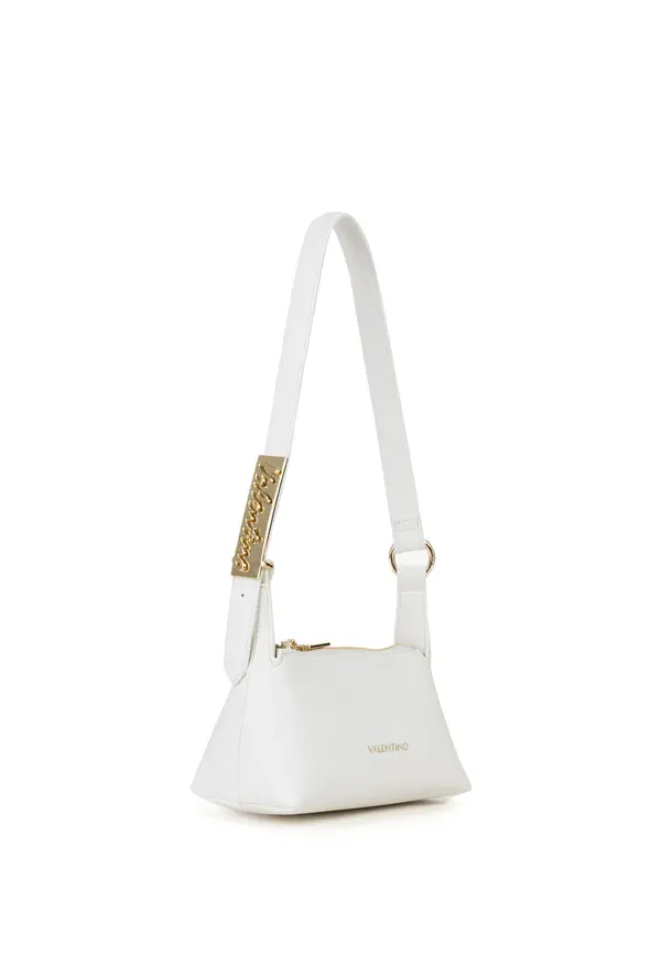 Grained Leather Shoulder Bag with Gold-Tone Logo Hardware 1 Image