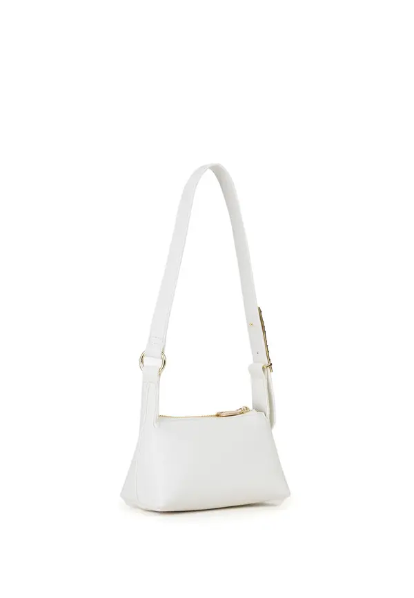 Grained Leather Shoulder Bag with Gold-Tone Logo Hardware 2 Image