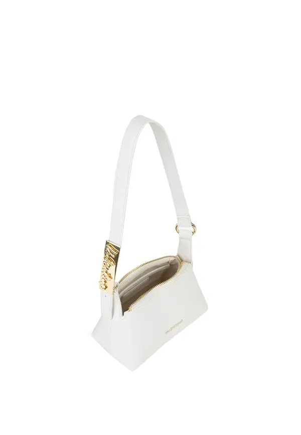 Grained Leather Shoulder Bag with Gold-Tone Logo Hardware 3 Image