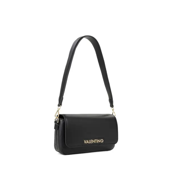 Leather Flap Shoulder Bag with Detachable Logo Crossbody Strap 2 Image