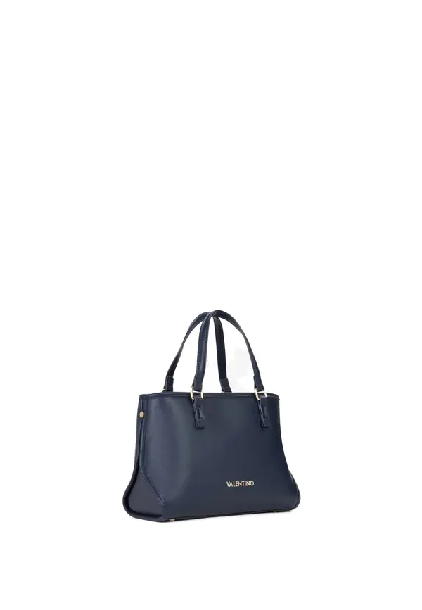 Trapeze Soft Leather Tote Bag with Detachable Shoulder Strap 1 Image