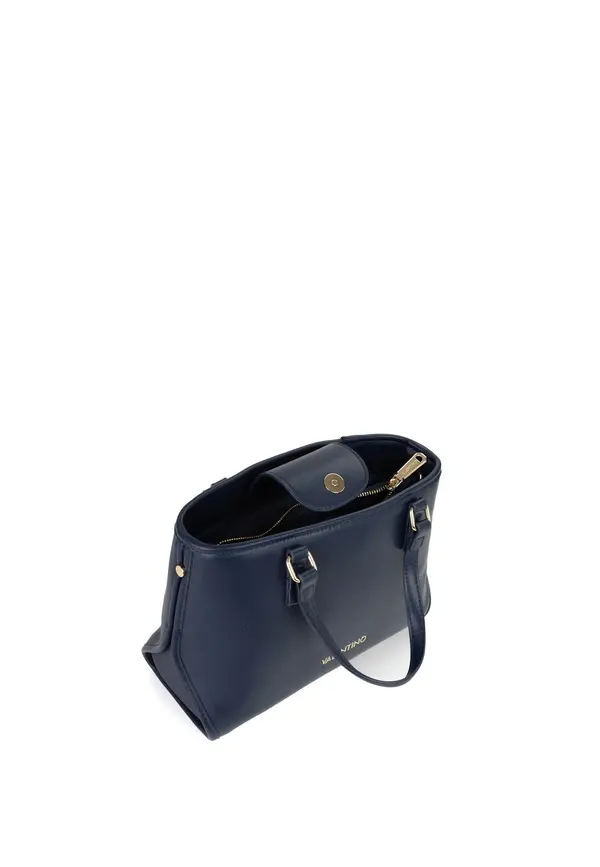 Trapeze Soft Leather Tote Bag with Detachable Shoulder Strap 3 Image