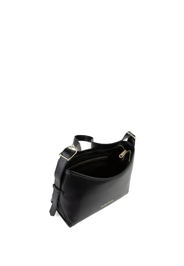 Curved Leather Hobo Shoulder Bag with Adjustable Strap 3 Image