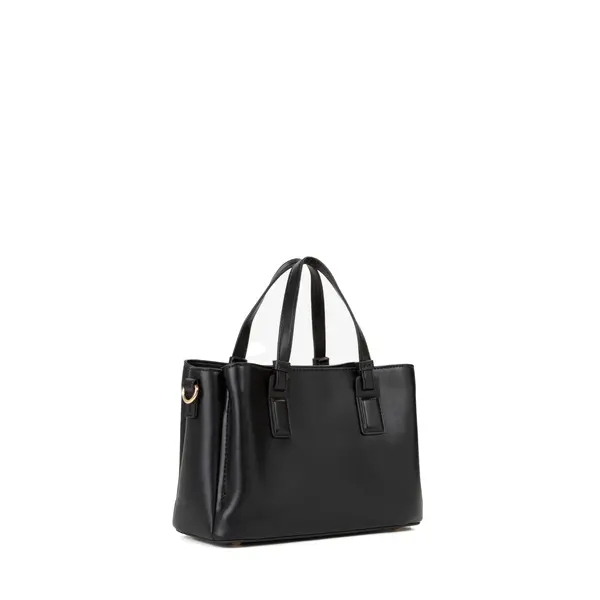 Multi-Compartment Grab Tote Bag with Gold-Tone Hardware 2 Image