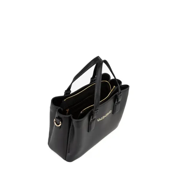 Multi-Compartment Grab Tote Bag with Gold-Tone Hardware 3 Image