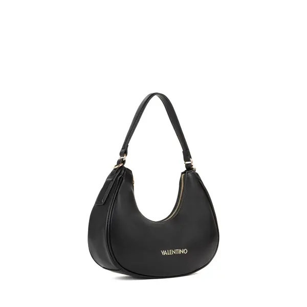 Crescent Hobo Shoulder Bag with Gold Logo 1 Image