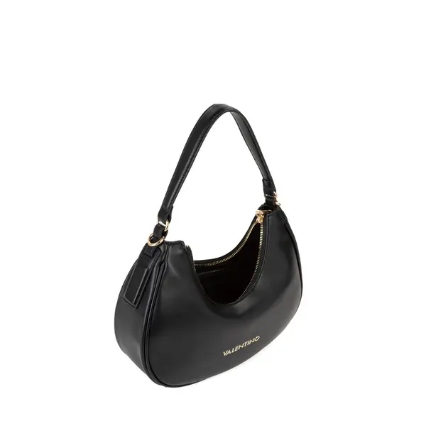 Crescent Hobo Shoulder Bag with Gold Logo 3 Image