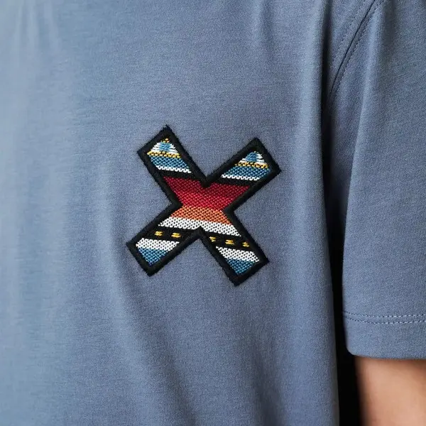 Kids Neutral Sky Blue Ethno-X Graphic Short Sleeve T-Shirt 2 Image
