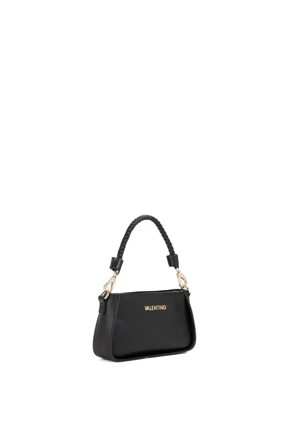 Saffiano Small Baguette Shoulder Bag with Braided Top Handle 1 Image