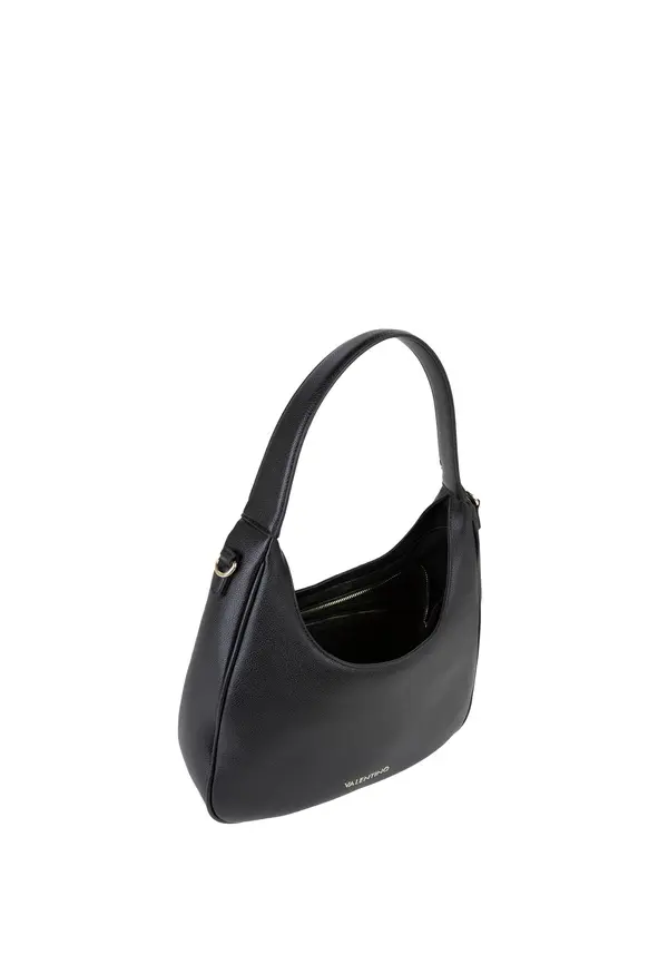 Pebbled Hobo Shoulder Bag with Logo-Embossed Shoulder Strap 3 Image